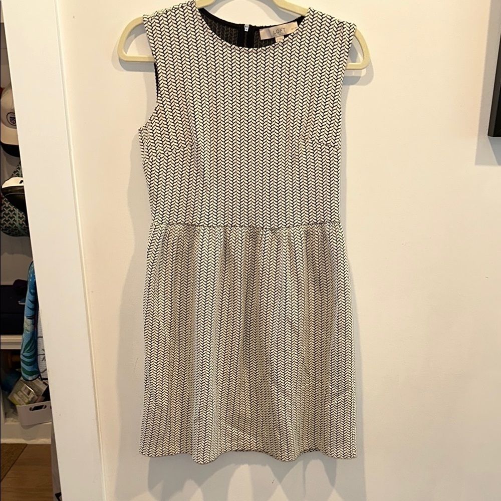 Elegant Black and White Patterned Dress